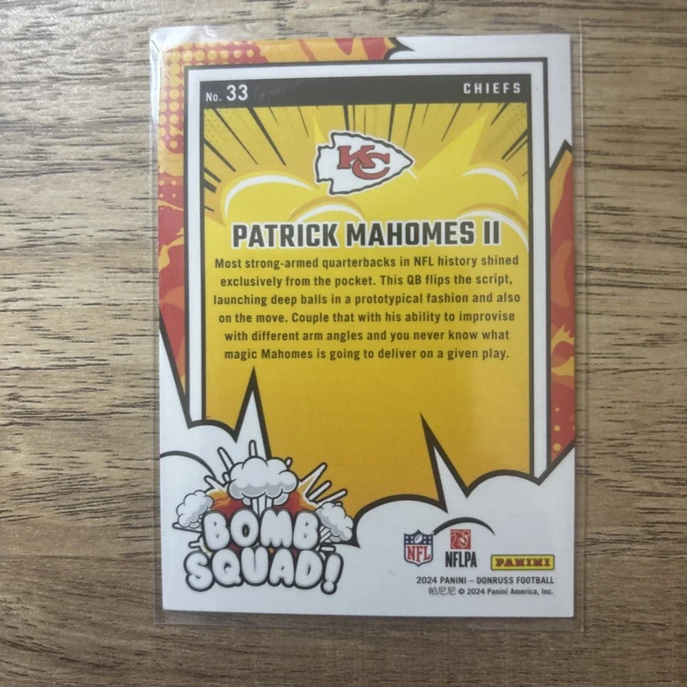 2024 Panini Donruss - Bomb Squad #33 Patrick Mahomes II‎